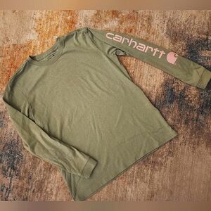 Carhartt Signature Logo Loose Fit Heavyweight Long Sleeve Tee - NWOT